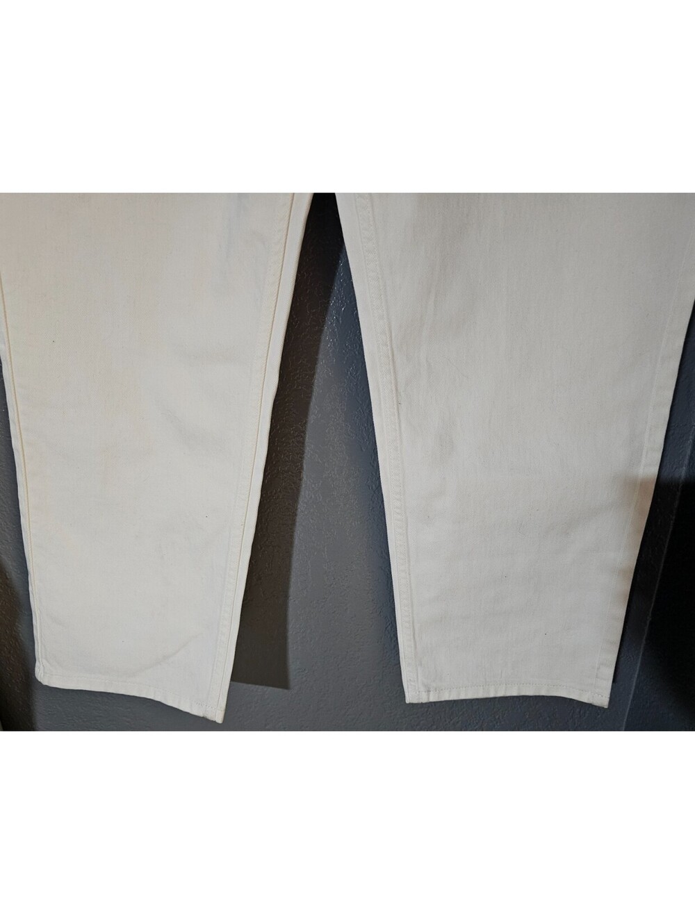 Women's Eddie Bauer Denim Jeans Pants Wide Leg Plus Size 20 White Elastic Waist - Picture 7 of 14